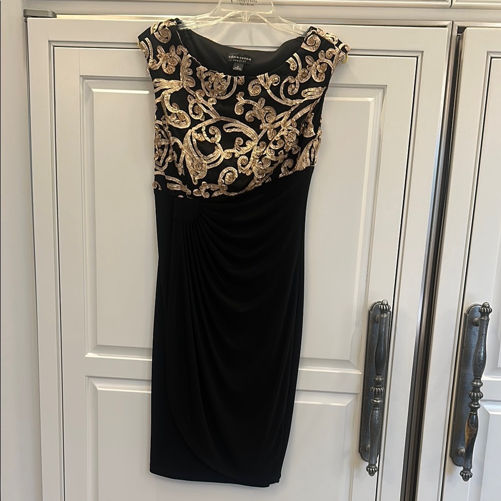 Elegant Black and Gold Dress